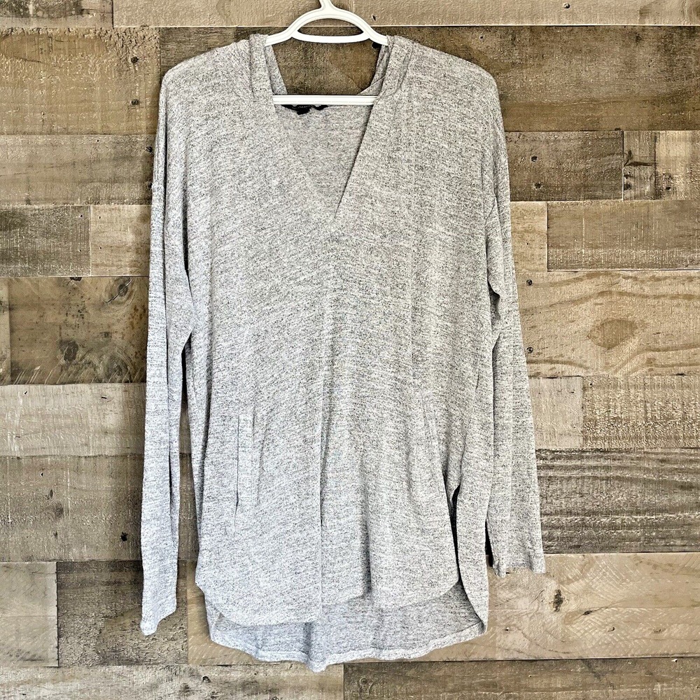 Banana Republic Hooded Sweater Women's‎ Size M Gray Soft Lightweight Stretchy